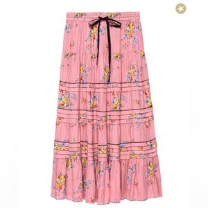 THE GREAT | The Pastoral Skirt in Cherry Blossom Floral // Size 0